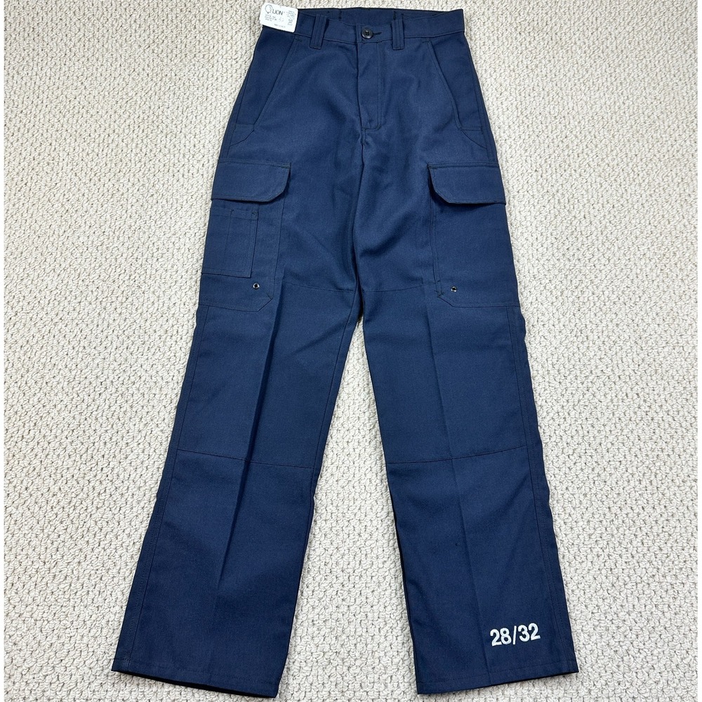 Lion Apparel FR BDU Pants Mens 28x32 Navy Blue Nomex Cargo Workwear Trousers NEW
